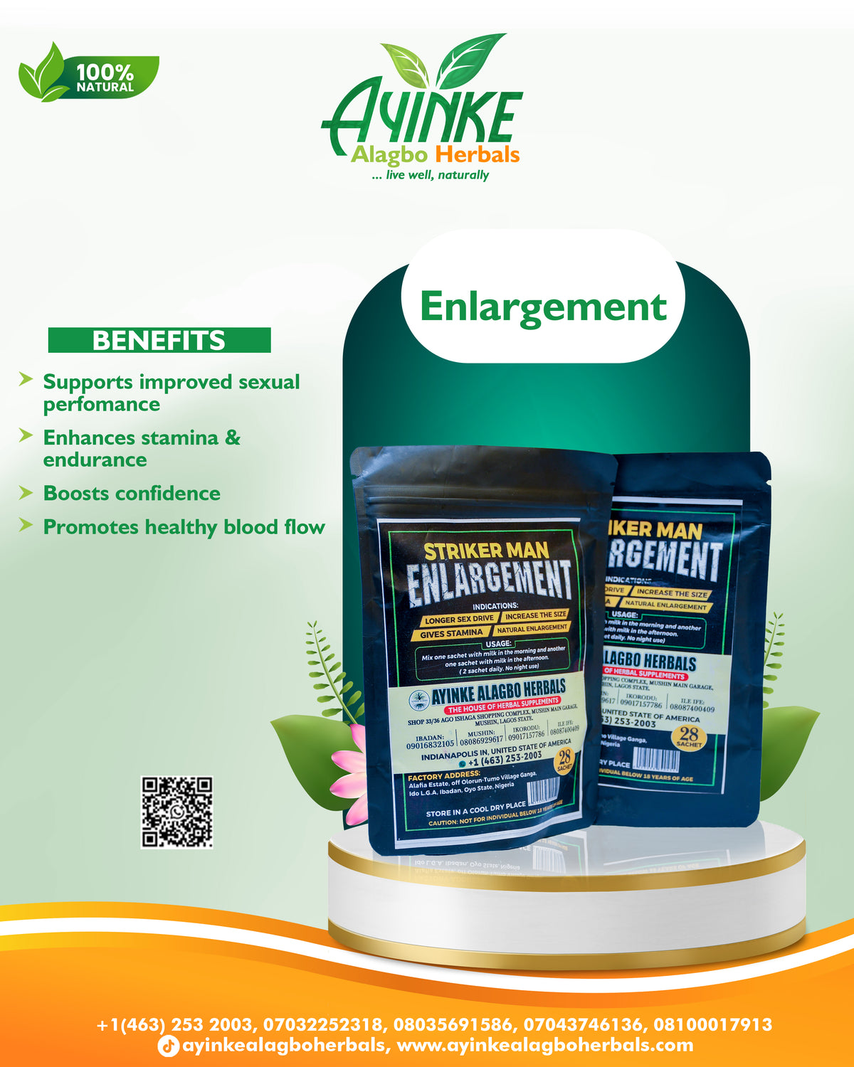 Striker Man Herbal Wellness Sachets