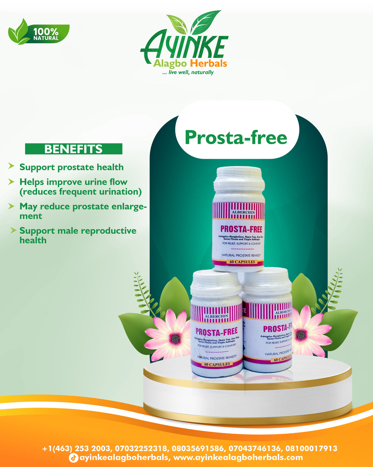 Men's Urinary Wellness Herbal Capsules